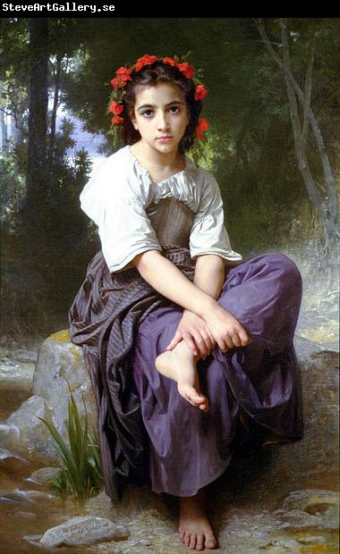 William-Adolphe Bouguereau At the Edge of the Brook